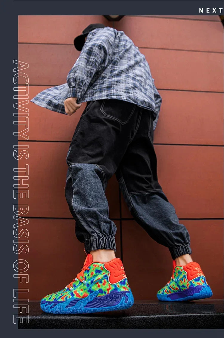 2025 New Men's Sneakers Breathable Comfortable Mens Basketball Shoes Wear-resistant Non-slip Couple's Sports Shoes Tenis