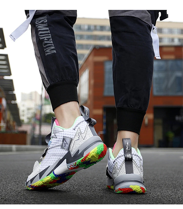 Men Basketball Shoes Couple Brethable Outdoor Sports Shoes Women Basketball Sneakers Men Trainer Gym Shoes Male High-top