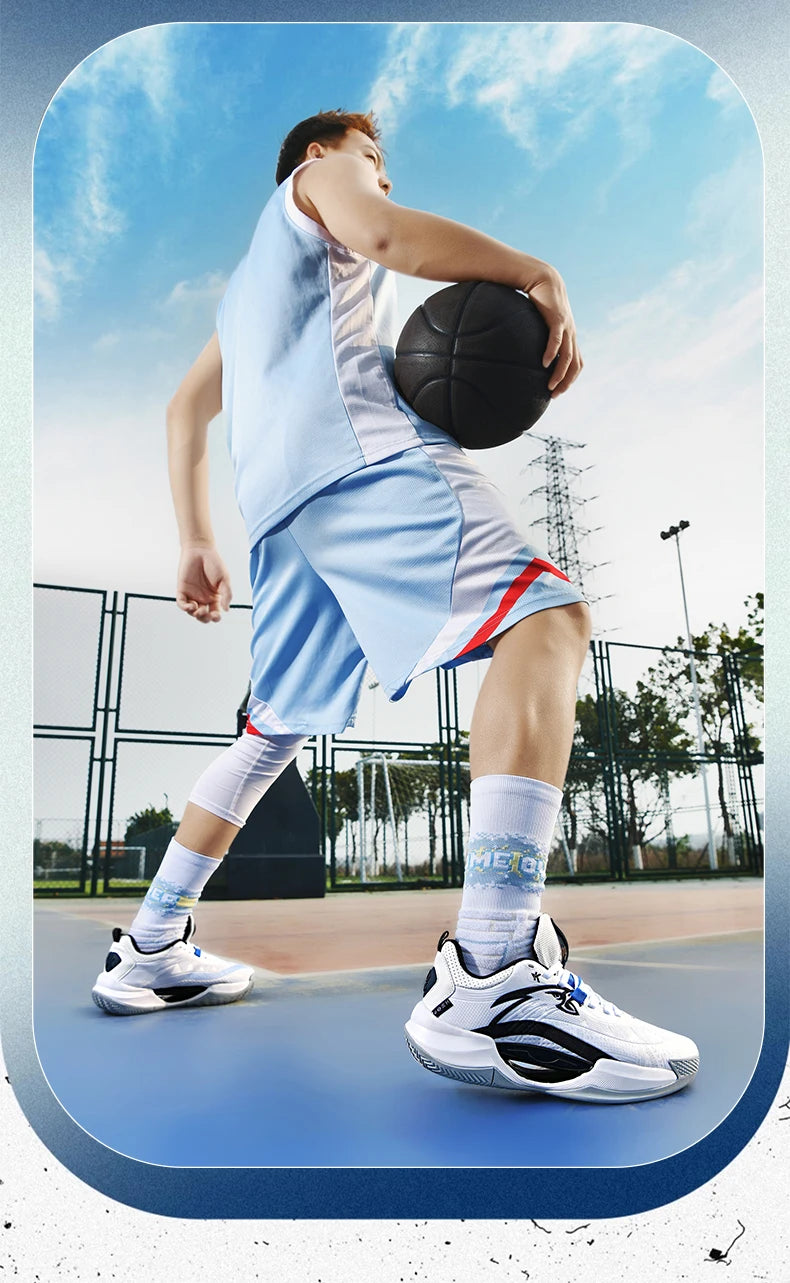 Reflective Basketball Shoes Original Shoes Basketball Sneakers Outdoor Rubber Anti Slip Sports Training Shoes Male