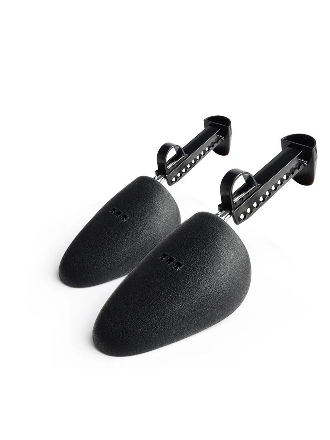 1pair Unisex Black Adjustable Plastic Shoe Trees, Pu Leather Shoe Lasts, Sports Shoe Shapers, Shoe Stretchers, Shoe Covers.