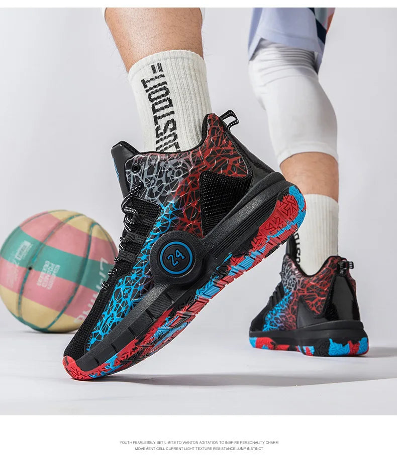 Men Professional Basketball Shoes Kids Men's Cushioning Light Basketball Sneakers Women Mesh Breathable Outdoor Sports Shoes