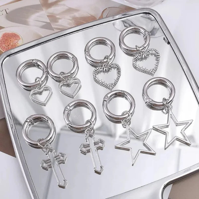 2pcs Metal Hollow Stars Hearts Pendant Boots Shoes Buckles Boots Decoration Party Pendant Fashion Shoe Accessories Shoe Charms
