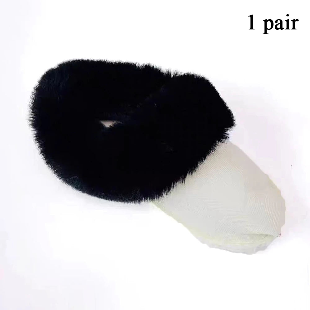 1 Pair Winter Warm Plush Insoles Inserts Removable Plush Liner Shoes Insoles Furry Sleeve For Clogs Slippers Lined Shoes Cover