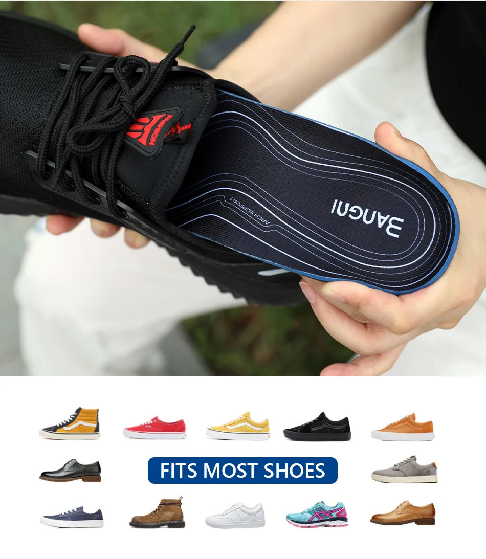 Arch/Heel Pain Relief Orthotic Insoles Foot Valgus Flat Feet Shoes Insert Shock-Absorption Comfort All Day for Woman Men