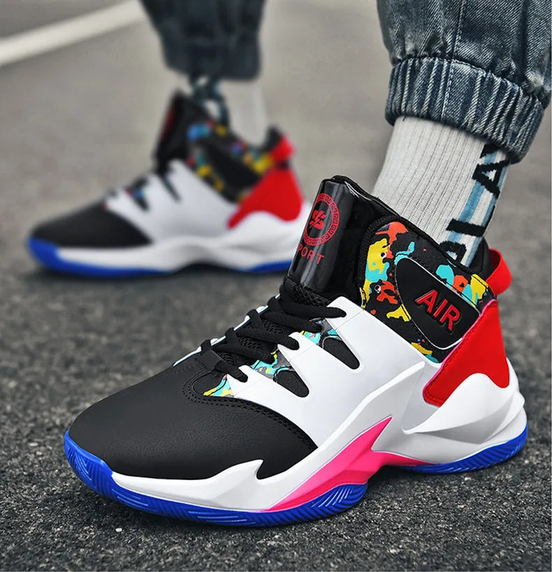 Men’s Basketball Shoes – Breathable, Non-Slip Outdoor Sneakers for Walking & Running