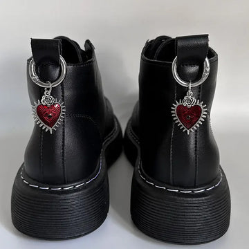 2pcs Metal Hollow Stars Hearts Pendant Boots Shoes Buckles Boots Decoration Party Pendant Fashion Shoe Accessories Shoe Charms