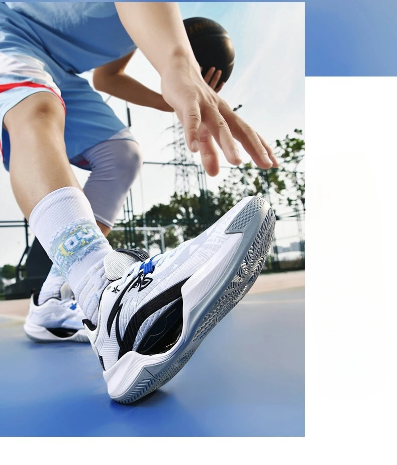 Reflective Basketball Shoes Original Shoes Basketball Sneakers Outdoor Rubber Anti Slip Sports Training Shoes Male