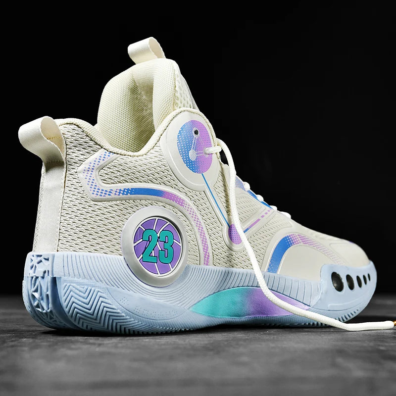 Men's Basketball Shoes Breathable Cushioning Non-Slip Wearable Sports Shoes Gym Training Athletic Basketball Sneakers for Women