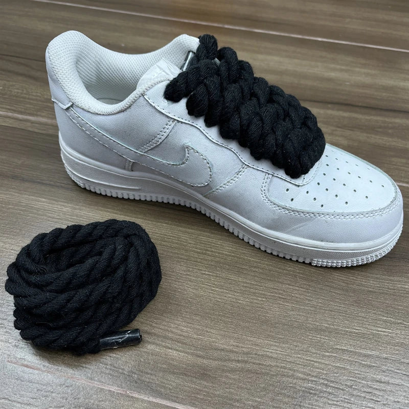 2 pair/set Vintage DIY Linen Cotton Weaving Style Bold Shoelaces Low-top Canvas Green Shoes laces Women Men Shoelaces Dropship