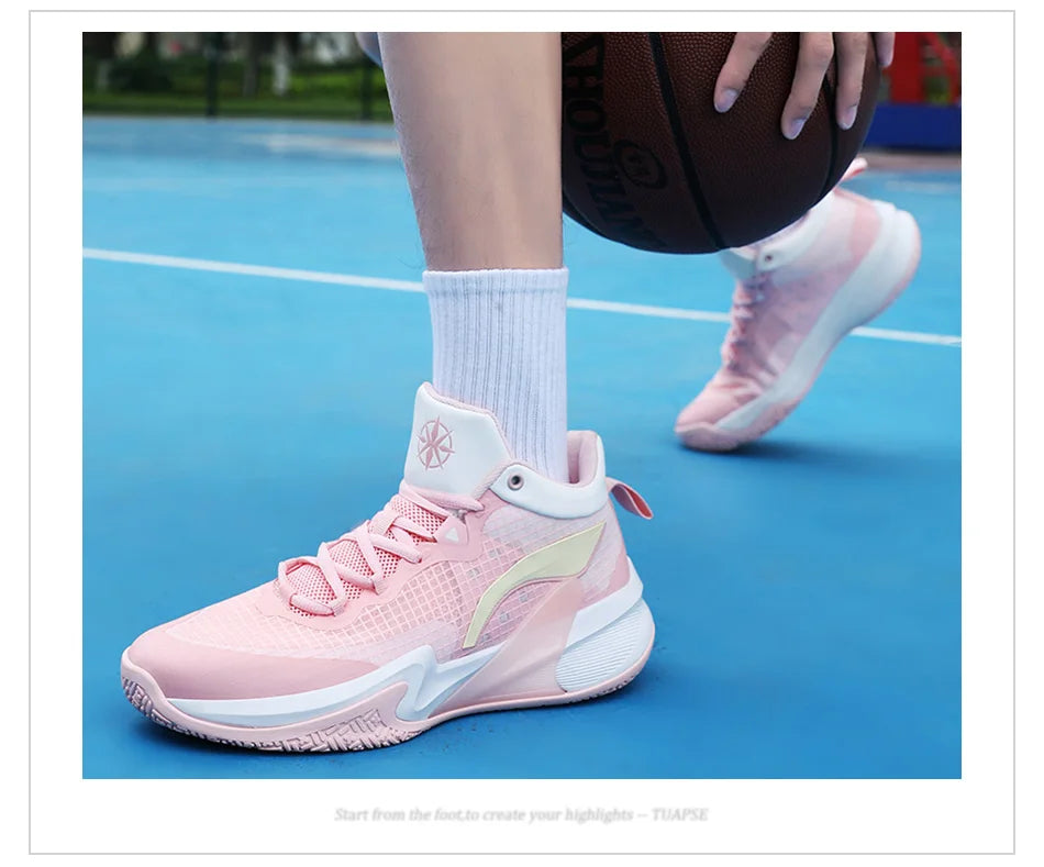 Men's Trend Practical Basketball Shoes Cushioning Elasticity Training New Anti-Skid Breathable Sport Shoes Size 38-45