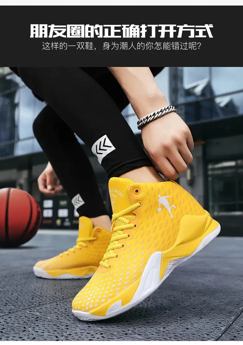 Men’s High-Top Basketball Sneakers – Fashion Street Sport Shoes