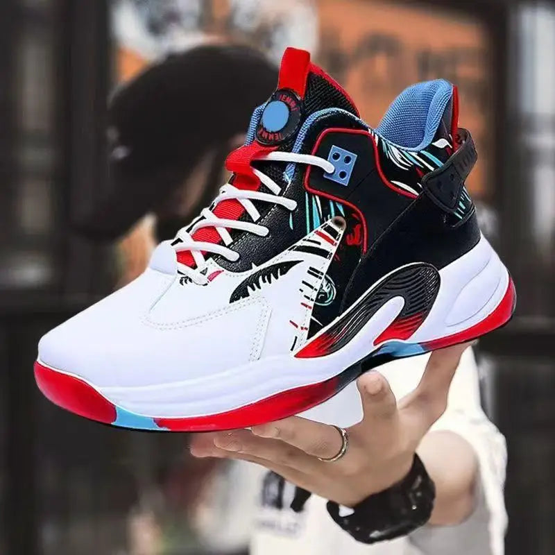 Men’s High-Top Basketball Shoes – Breathable Outdoor Sport Sneakers
