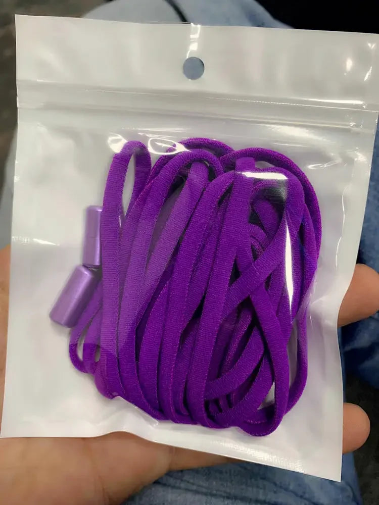 1Pair Elastic Lazy Shoelaces No Tie Shoe Laces Sneakers Flats Shoelaces for Adult Quick Shoelace Fit All Shoes