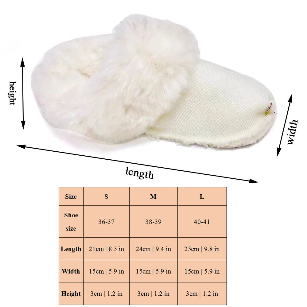 1 Pair Winter Warm Plush Insoles Inserts Removable Plush Liner Shoes Insoles Furry Sleeve For Clogs Slippers Lined Shoes Cover