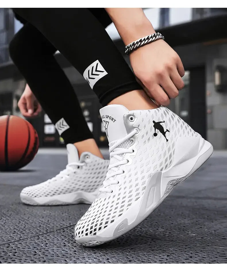 Men’s High-Top Basketball Sneakers – Fashion Street Sport Shoes