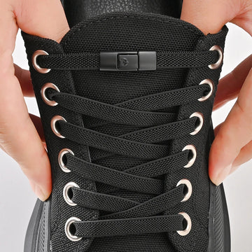 8mm No Tie Shoe Laces Press Lock Shoelaces Without Ties Elastic Laces Sneaker Adult Widened Flat Shoelace for Shoes