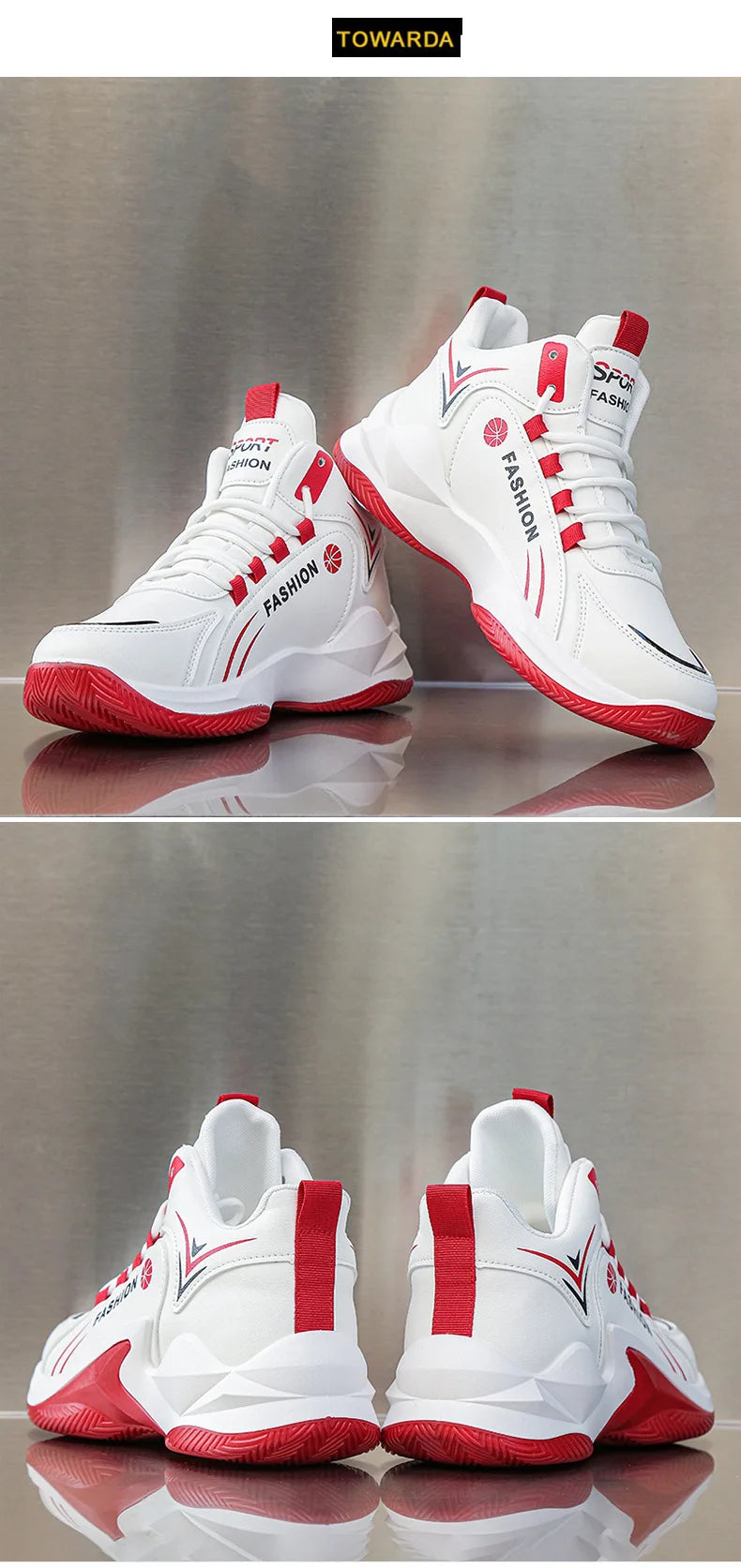 2025 Men’s Retro Basketball Shoes – Breathable Non-Slip Gym & Training Sneakers