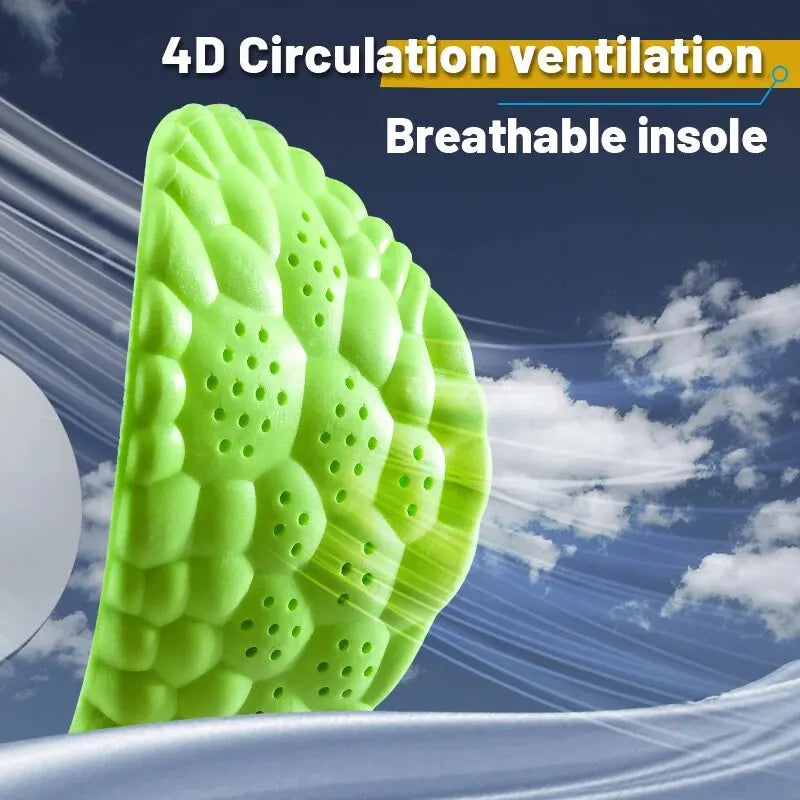 1 Pair Sport Insoles – PU Foam, Shock-Resistant, Breathable & Antibacterial Cushion Inserts