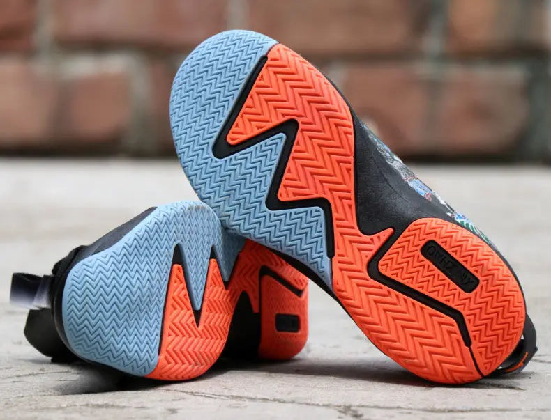 Men’s High-Top Basketball Shoes – Lightweight Cushioned Sneakers for Outdoor Training