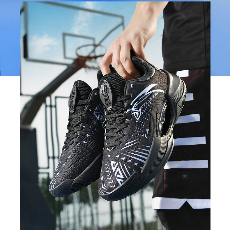 Reflective Basketball Shoes Original Shoes Basketball Sneakers Outdoor Rubber Anti Slip Sports Training Shoes Male