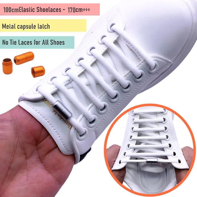 1Pair Elastic Lazy Shoelaces No Tie Shoe Laces Sneakers Flats Shoelaces for Adult Quick Shoelace Fit All Shoes