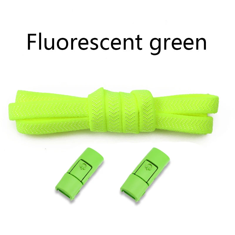 20 Colors Elastic Shoe Laces Without Ties For Sneaker Flats Shoelaces Press Metal lock Lazy Shoelace Casual Shoes Accessories