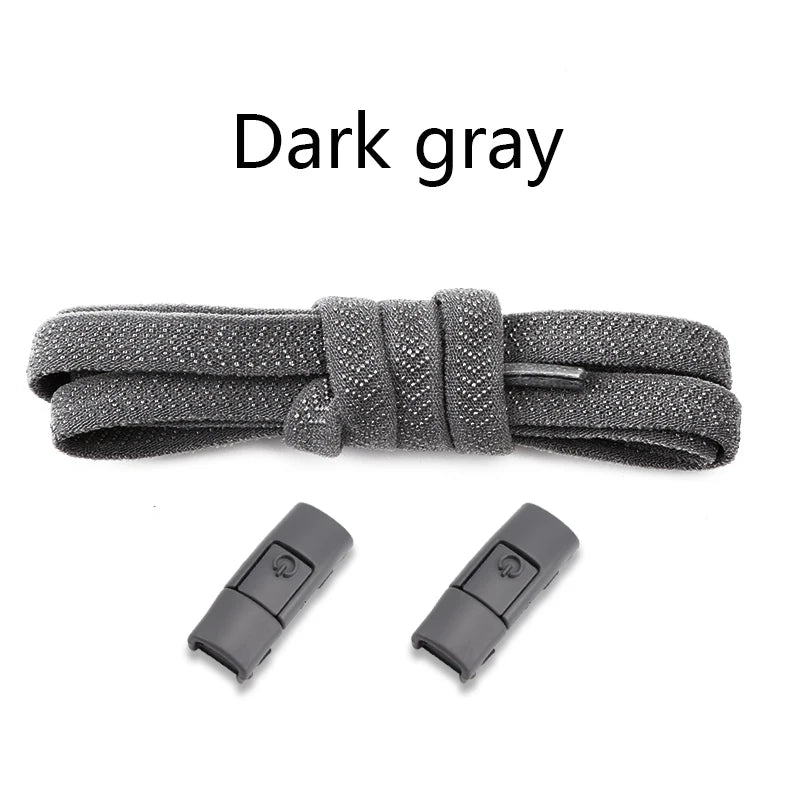 20 Colors Elastic Shoe Laces Without Ties For Sneaker Flats Shoelaces Press Metal lock Lazy Shoelace Casual Shoes Accessories