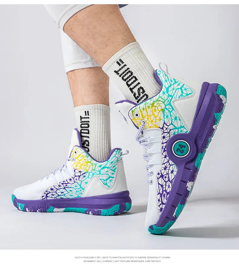 Men Professional Basketball Shoes Kids Men's Cushioning Light Basketball Sneakers Women Mesh Breathable Outdoor Sports Shoes