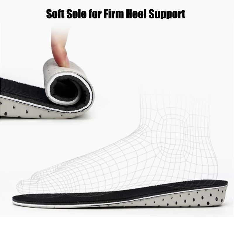 2-4cm Memory Foam Insoles for Shoes Men Height Increase Templates Breathable Sweat-absorbent Insoles for Feet Running Accessorie