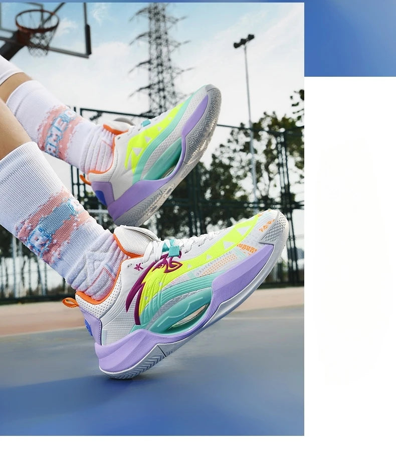 Reflective Basketball Shoes Original Shoes Basketball Sneakers Outdoor Rubber Anti Slip Sports Training Shoes Male