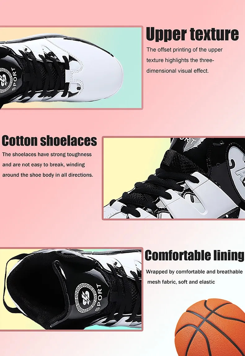 Men’s Basketball Shoes – Breathable, Non-Slip Outdoor Sneakers for Walking & Running