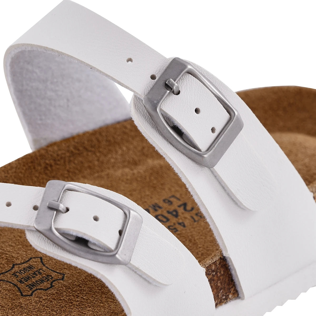 Sandals Natural Leather Outdoor Beach Buckle Fashion Brand Non-Slip Flip Flops Woman