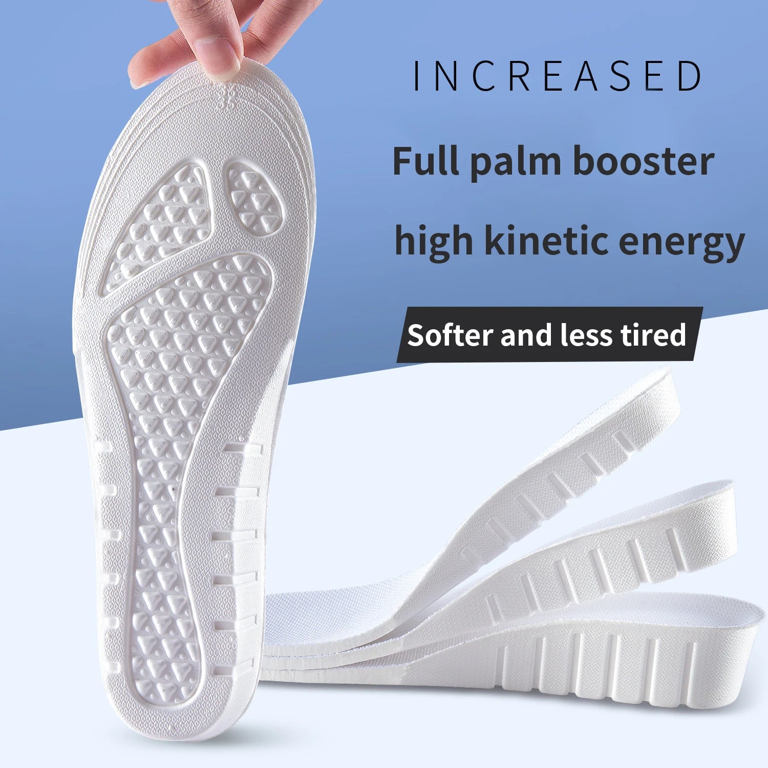 2025 Invisiable Height Increase Insoles for Feet Breathable Elevator Height Increase Templates Insoles for Women Men Shoes Pads