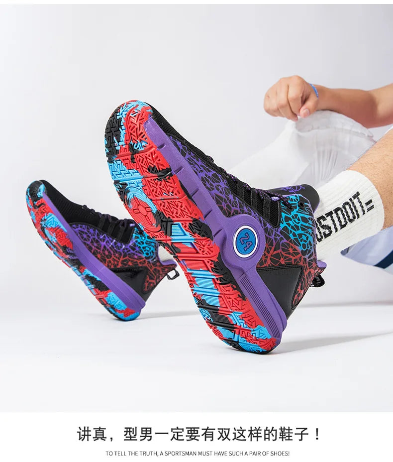 Men Professional Basketball Shoes Kids Men's Cushioning Light Basketball Sneakers Women Mesh Breathable Outdoor Sports Shoes