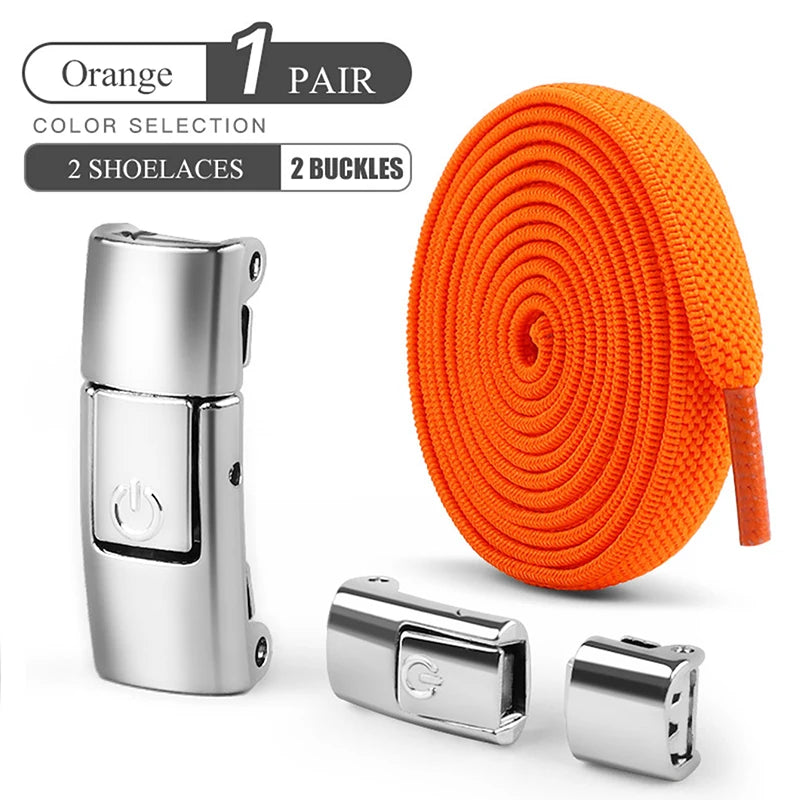 8mm No Tie Shoe Laces Press Lock Shoelaces Without Ties Elastic Laces Sneaker Adult Widened Flat Shoelace for Shoes