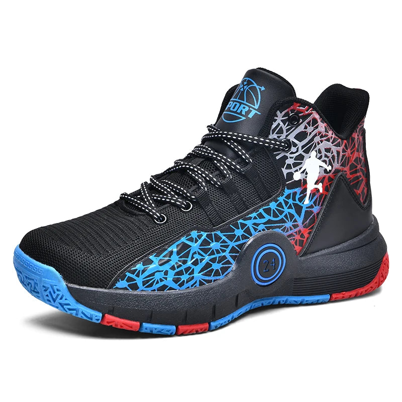 Basketball Shoes Men Field Training Non-slip High-top Luxyry Design Mesh Breathable Sneakers Pro Basketball Boots