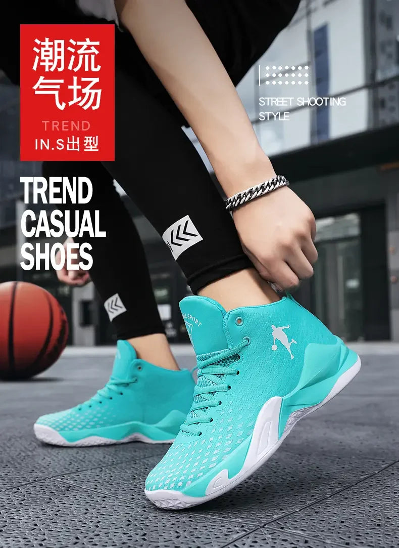 Men’s High-Top Basketball Sneakers – Fashion Street Sport Shoes