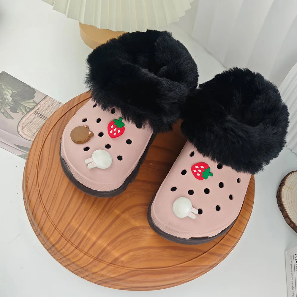 Hot 1 Pair Winter Warm Shoe Cover Inserts Plus Size Furry Replacement Fur Insoles Thickened Fuzzy Fur Insert Lining Shoe Inner