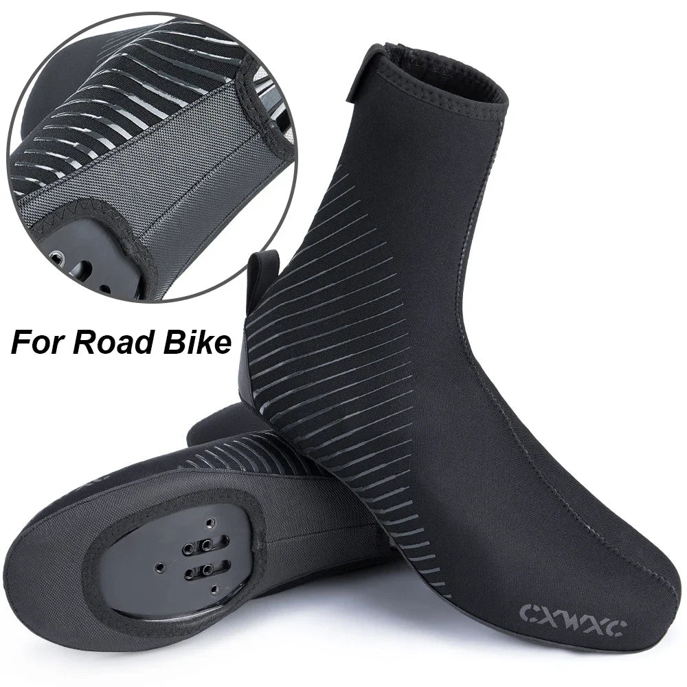 Bicycle Cycling Shoe Covers Winter Warm Windproof Waterproof Shoe Covers Mountain Bike Road Bicycle Anti-skid Shoe Covers