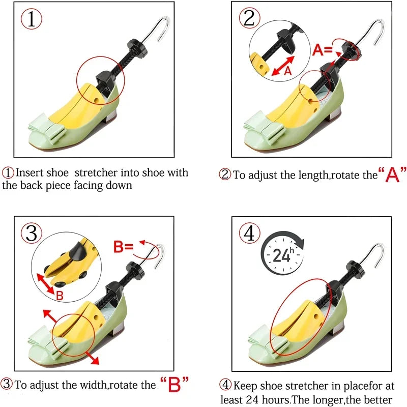 Repacego 1 Piece Shoe Trees Adjustable Shoe Stretcher Plastic Expander Men Women Unisex Length Width shoes Extender Keeper Heels