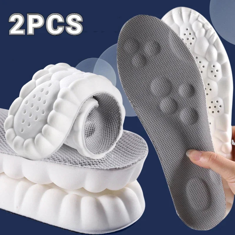 High Elasticity Latex Sport Insoles Soft Shoe Pads Arch Support Orthotic Insoles Breathable Deodorant Shock Absorption Cushion