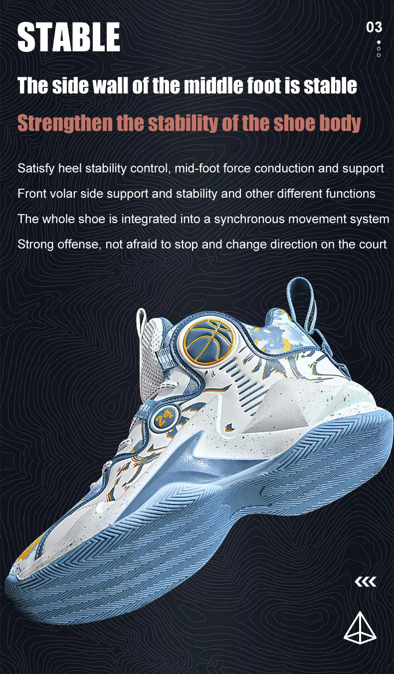 Men’s Basketball Shoes – Non-Slip, Breathable Outdoor Sneakers with Graffiti Design
