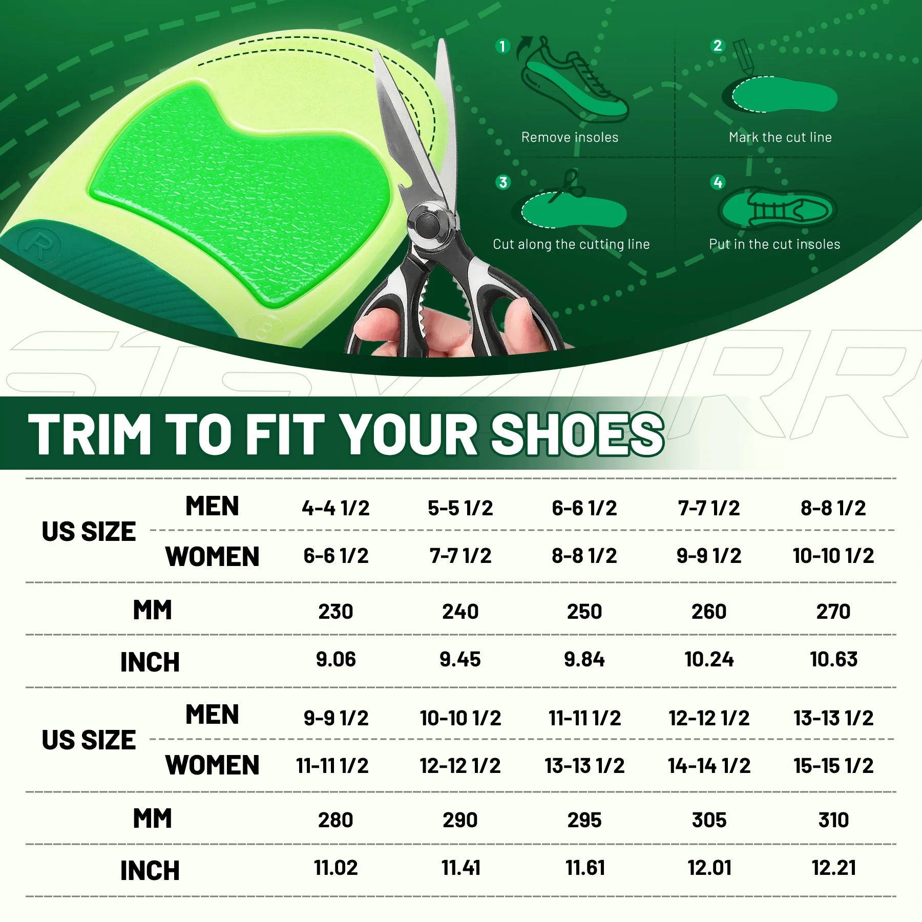 Plantar Fasciitis Relief Orthopedic Sport Insole Flat Foot High Arch Support Men Women Work Orthotic Insert Shoe Sneaker Sole