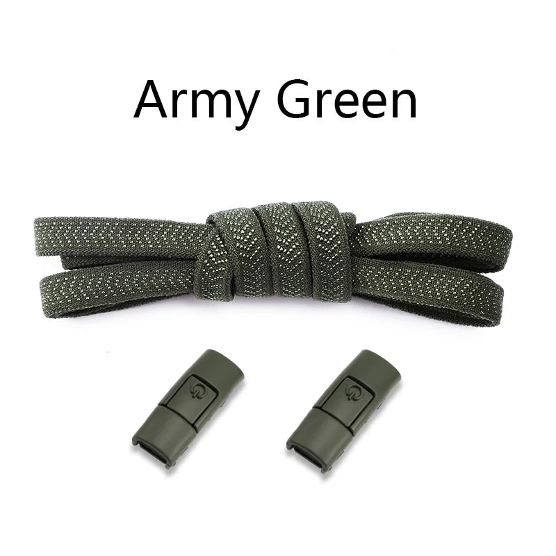 20 Colors Elastic Shoe Laces Without Ties For Sneaker Flats Shoelaces Press Metal lock Lazy Shoelace Casual Shoes Accessories