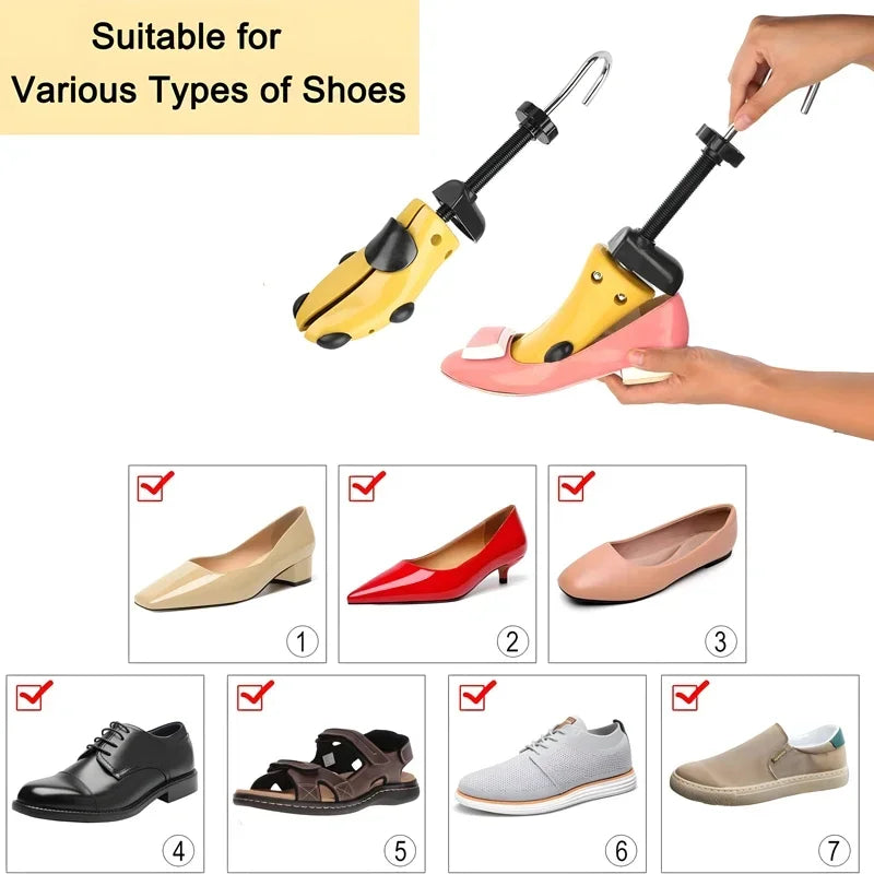 Repacego 1 Piece Shoe Trees Adjustable Shoe Stretcher Plastic Expander Men Women Unisex Length Width shoes Extender Keeper Heels