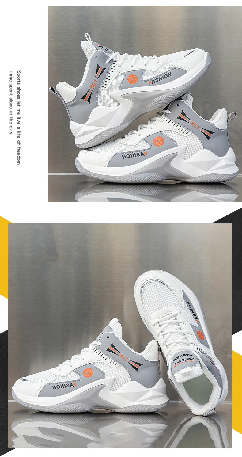 2025 Men’s Retro Basketball Shoes – Breathable Non-Slip Gym & Training Sneakers
