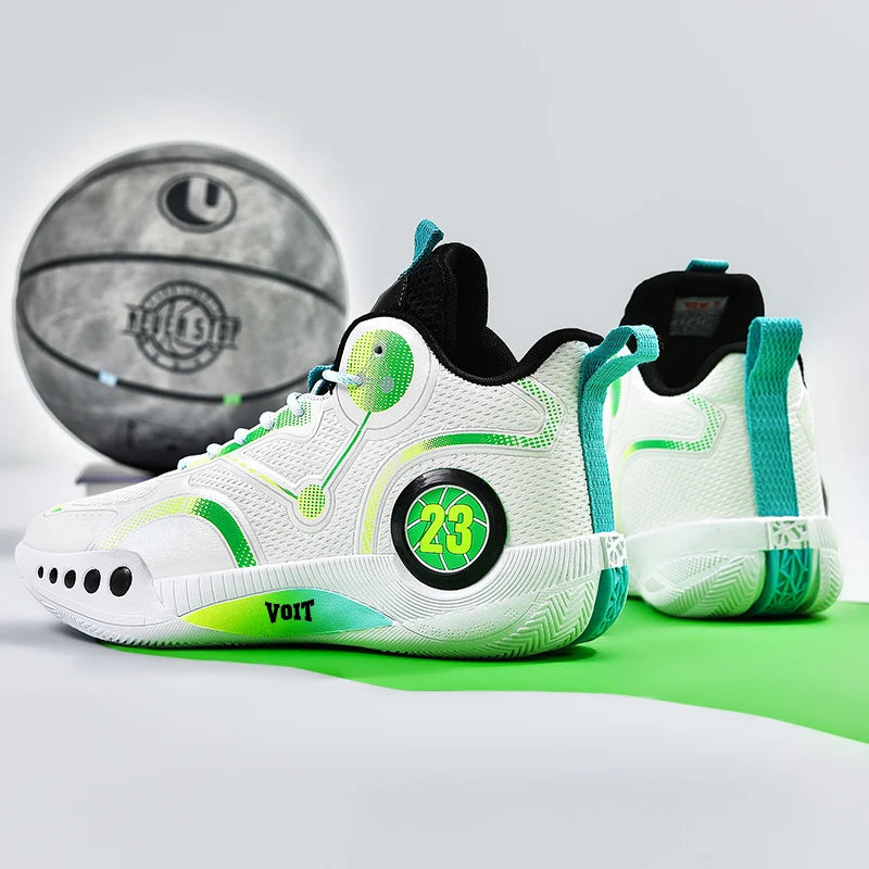 Men's Basketball Shoes Breathable Cushioning Non-Slip Wearable Sports Shoes Gym Training Athletic Basketball Sneakers for Women