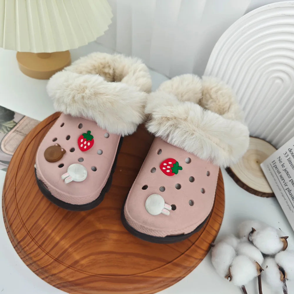 Hot 1 Pair Winter Warm Shoe Cover Inserts Plus Size Furry Replacement Fur Insoles Thickened Fuzzy Fur Insert Lining Shoe Inner