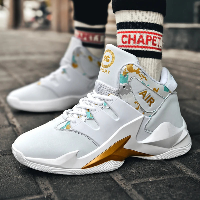 Men’s Basketball Shoes – Breathable, Non-Slip Outdoor Sneakers for Walking & Running