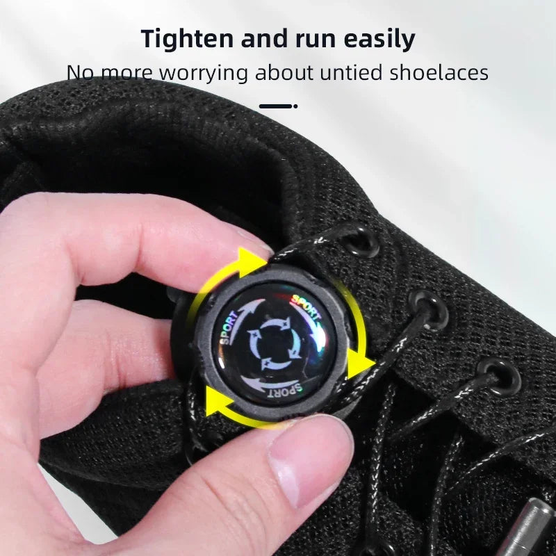 1pair Metal Wire Swivel Automatic Buckle Rope Sneaker ShoeLaces for Adult No Tie Shoe Laces Quick Lock Shoestrings Sneakers